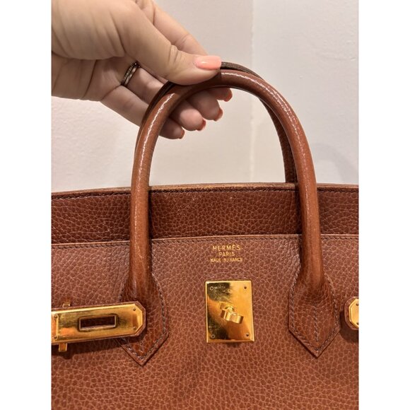 Authentic HERMES Birkin HAC Haut à Courroies 32 brown courchevel leather bag - Picture 4 of 16
